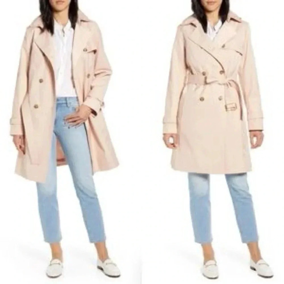 NWT Cole Haan Signature Hooded Trench Coat size Large - Picture 1 of 13